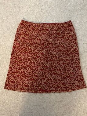 Vintage Nine West Paisley 100% Silk Skirt, Size 16